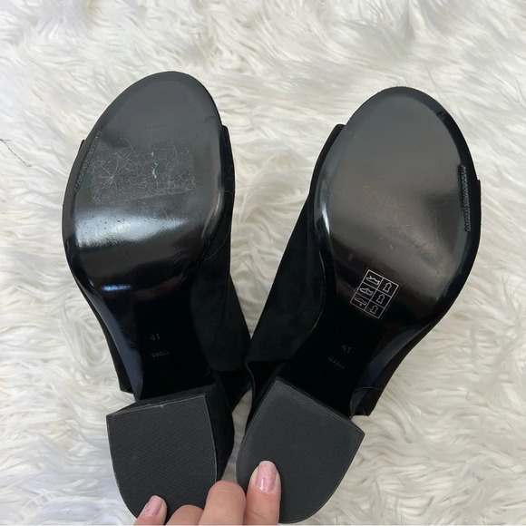 Alexander Wang Nadia Suede Open Toe Bootie Black Designer Casual Women’s EU 41 - Picture 9 of 12